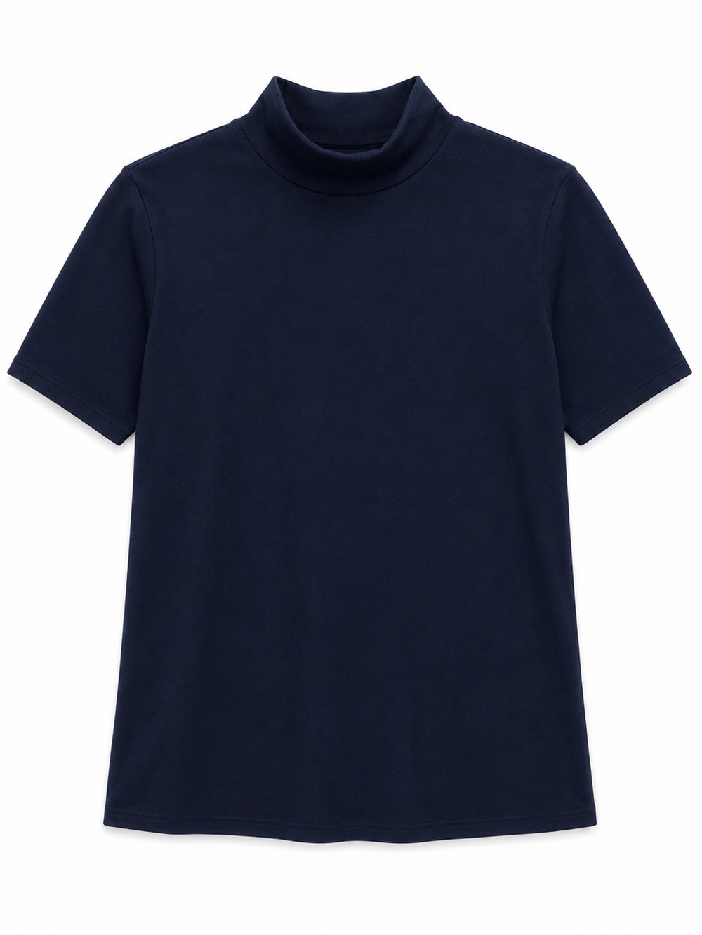 Banana Republic Factory Navy Short Sleeve Mock Neck Tee